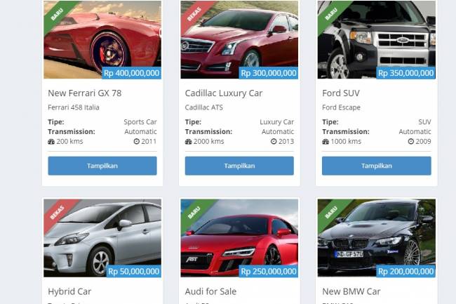 Sistem Website dan Aplikasi Android Showroom Dealer Motor dan Mobil