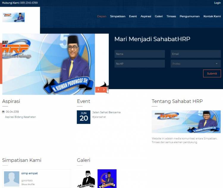 Jasa Pembuatan Website Plus Aplikasi Caleg | Calon Anggota Dewan DPRD