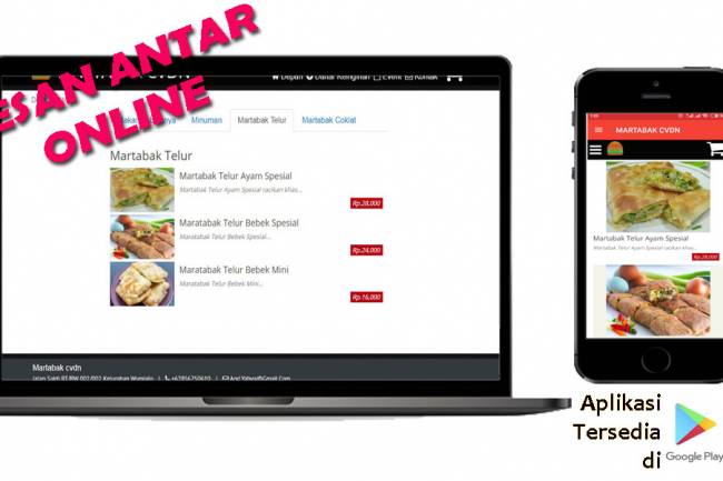 Sistem Website dan Aplikasi Android Pesan Antar | Rumah Makan | Restoran
